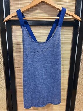 Nike Blue Heather Crossback Athletic Tank